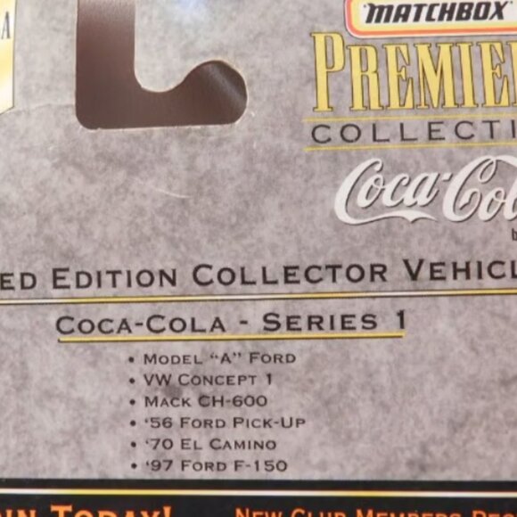 MATCHBOX Premiere COCA COLA Model A Ford Series 1 Dies-Cast Car Vintage - Picture 5 of 7